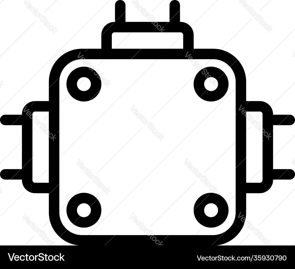 Tool junction box icon outline style Tool junction box icon outline style vector image