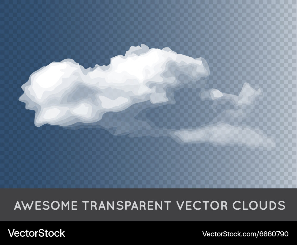 Transparente Wolken können mit jedem Hintergrund verwendet werden Vektorbild