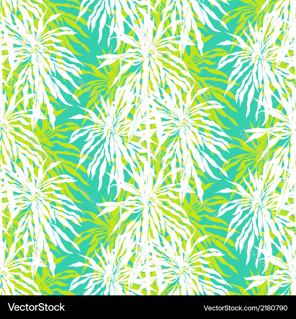 Tropical Palm Leaf Seamless Pattern Royalty Free Vector