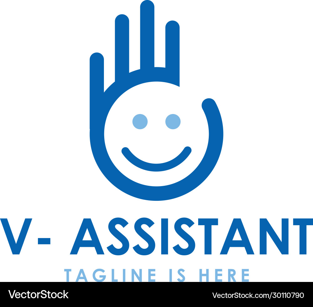 Virtual assistant logo Virtual assistant logo vector image