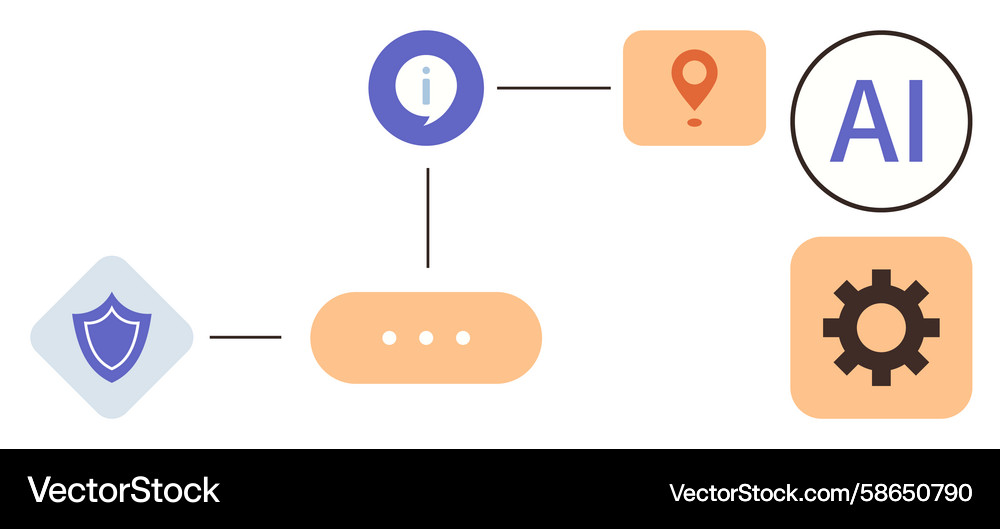 Visual representation of ai integration Vector Image