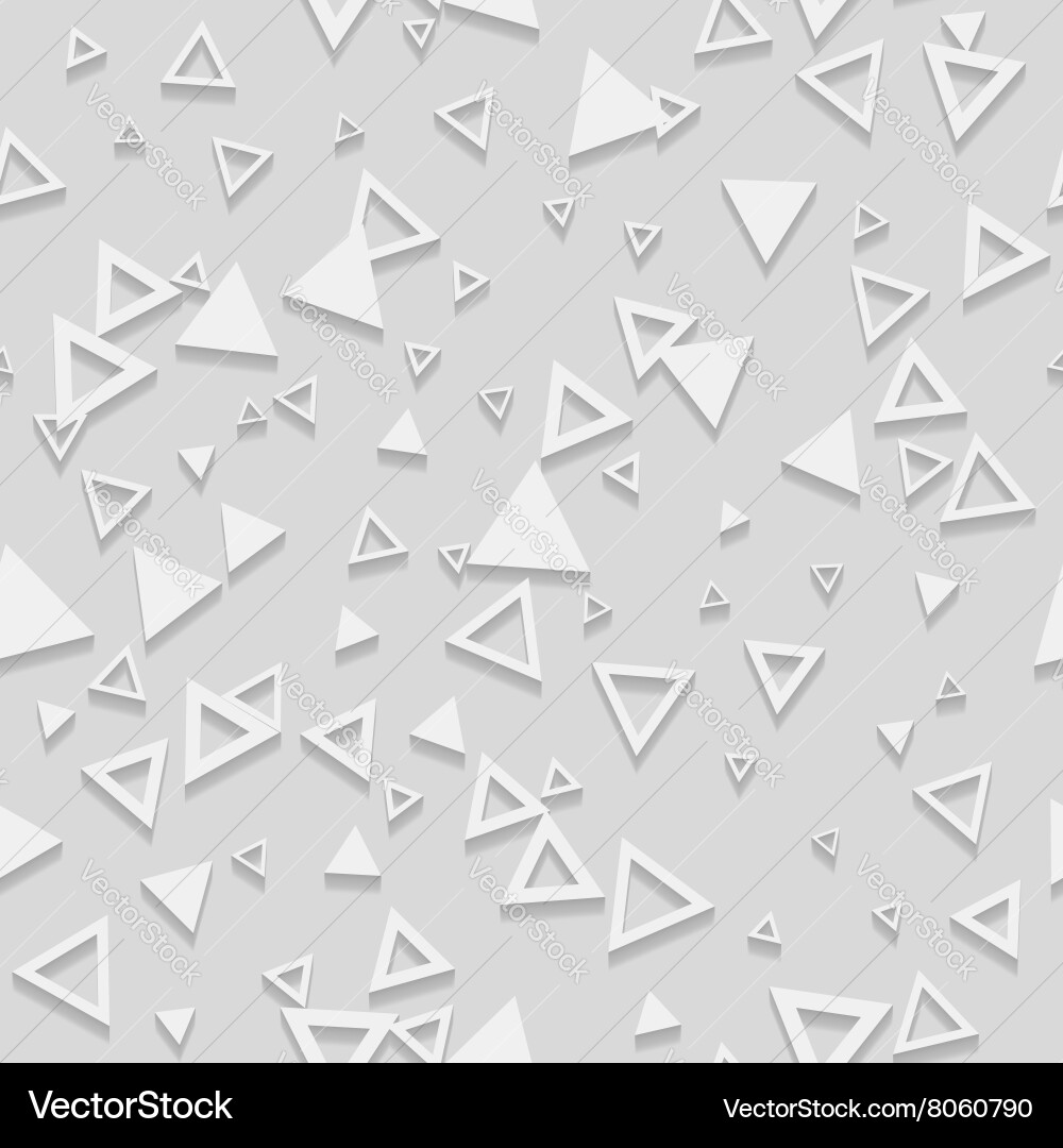 White 3D Triangle Pattern vector image