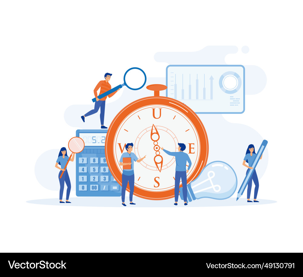 Data analysis and digitization concept digital vector image