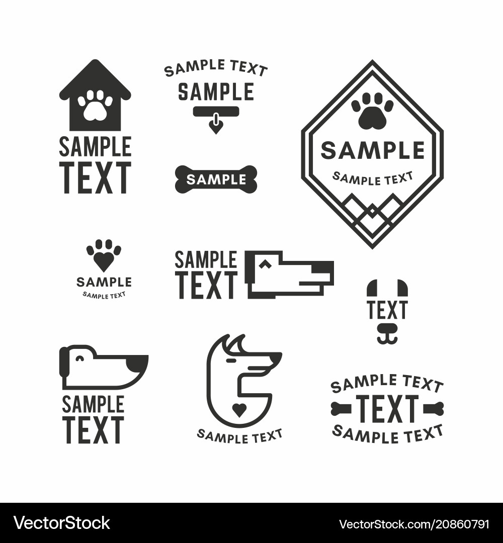 Dog Logo & Icon Set - Pet Shop Vector Image