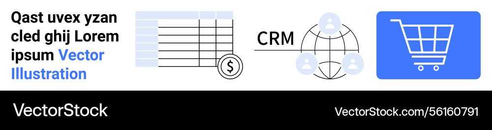 E-commerce integration with crm technology E-commerce integration with crm technology vector image