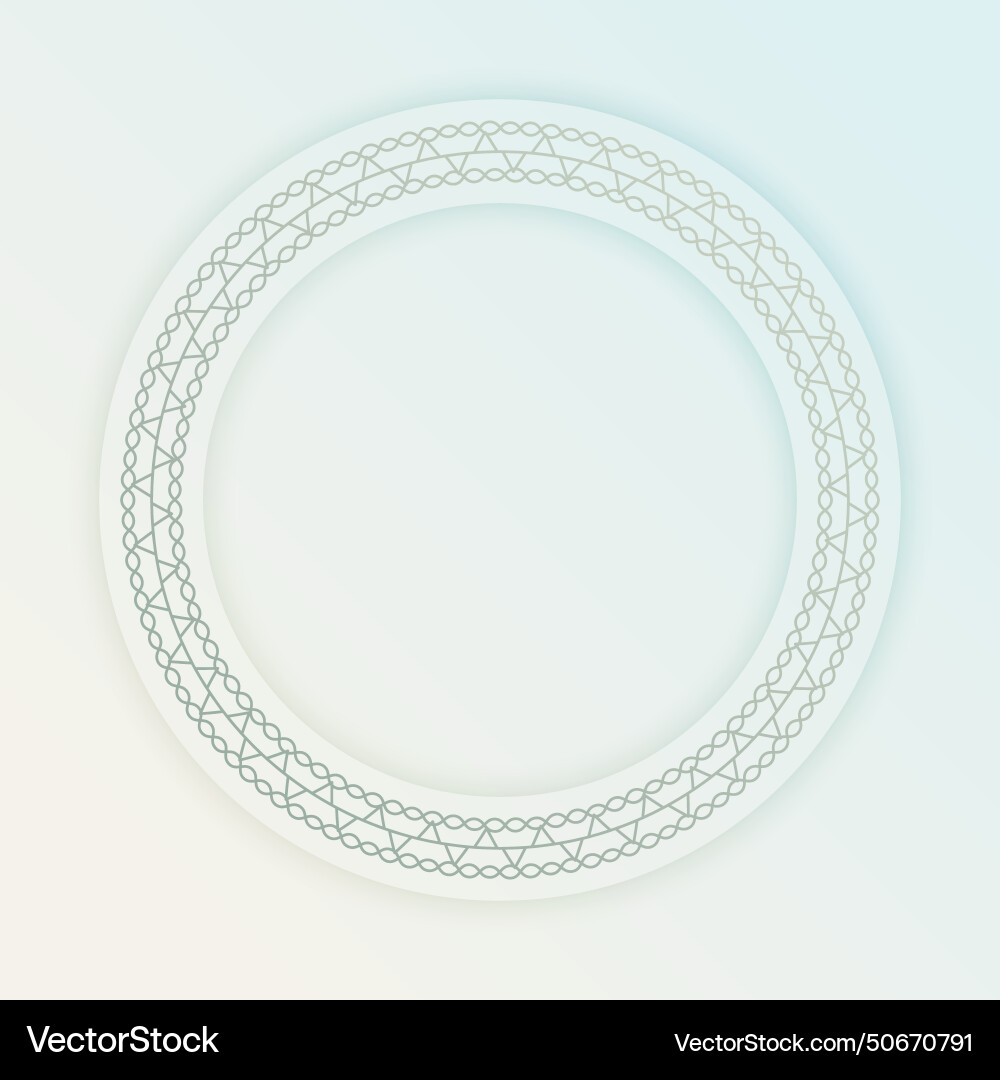 Ethnic lacy frame design with image or text space Vector Image