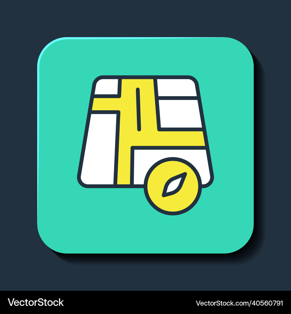 Filled outline map pointer with taxi car icon Filled outline map pointer with taxi car icon vector image