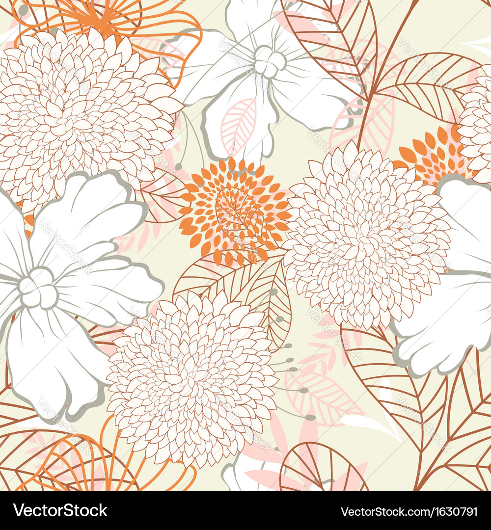 Floral Seamless Pattern Vector Image