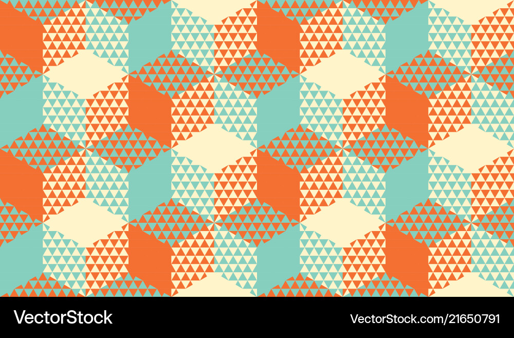 Geometric Hexagon and Triangle Pattern vector image