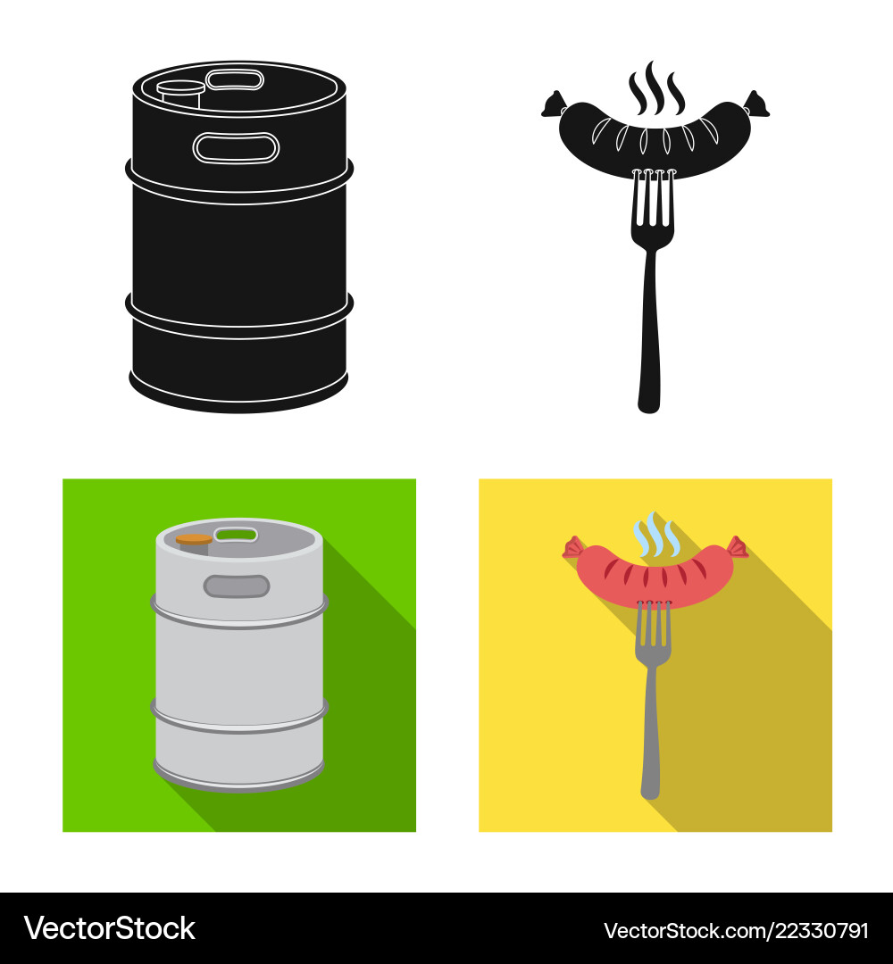 Isolated object of pub and bar sign collection vector image
