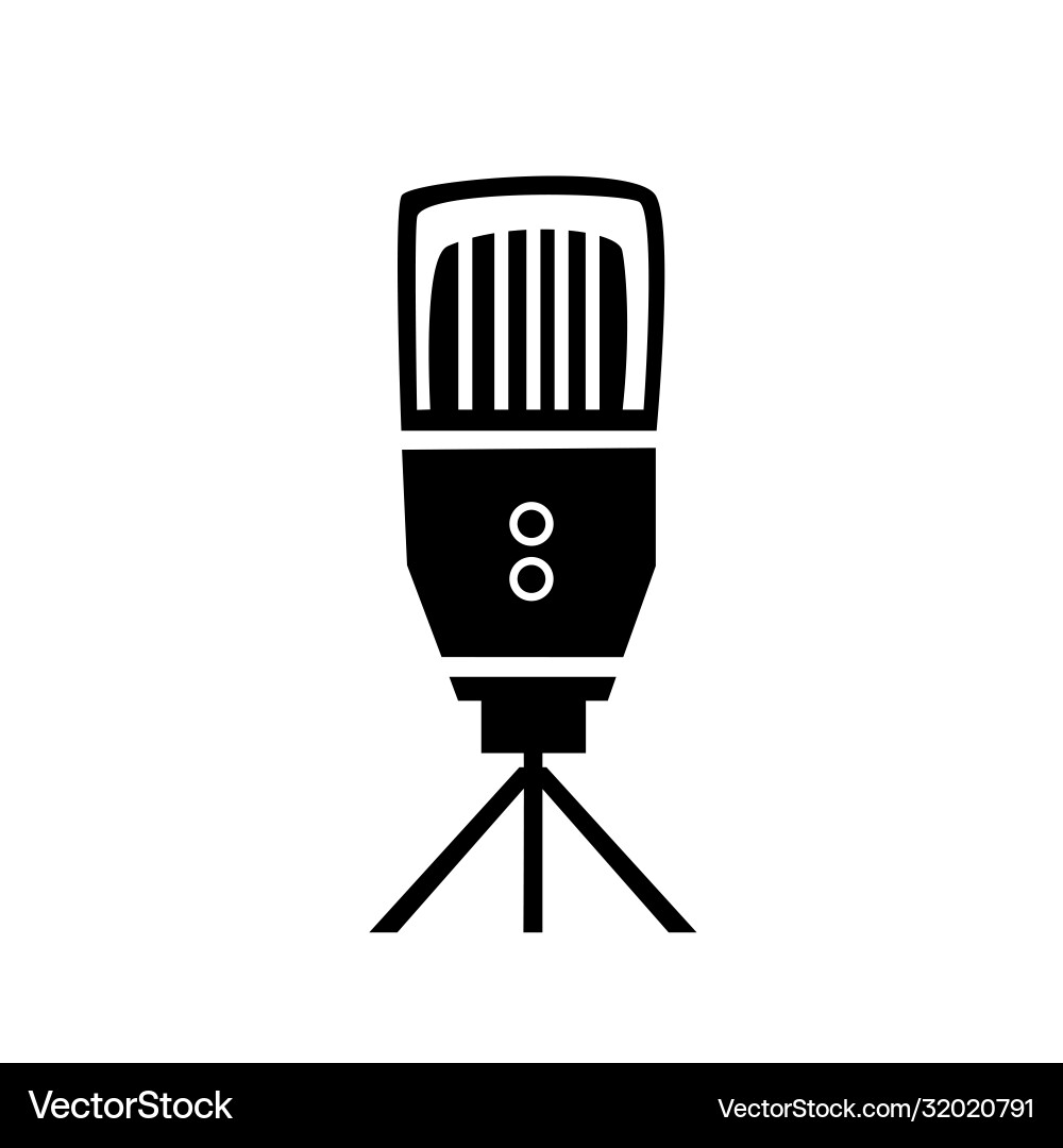 Radio microphone - icon for mobile apps web Radio microphone - icon for mobile apps web Vector Image