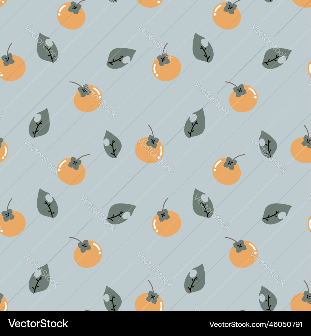 Seamless persimmon repeat pattern background Seamless persimmon repeat pattern background vector image