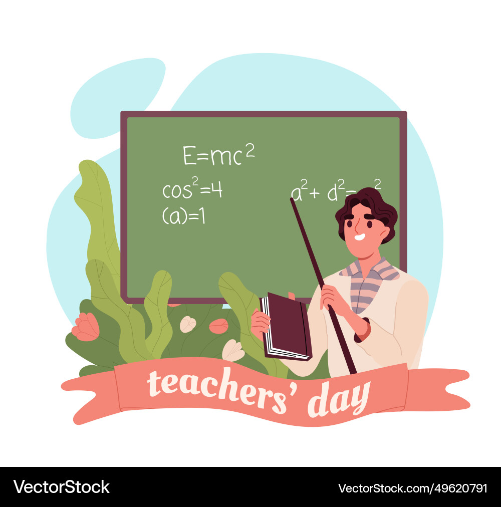 Teachers day concept vector image