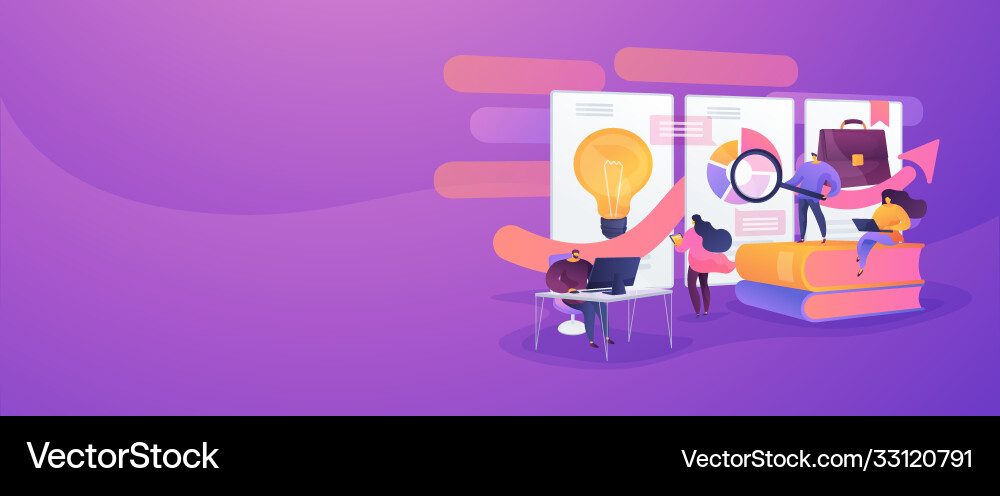 Workflow concept banner header Workflow concept banner header vector image
