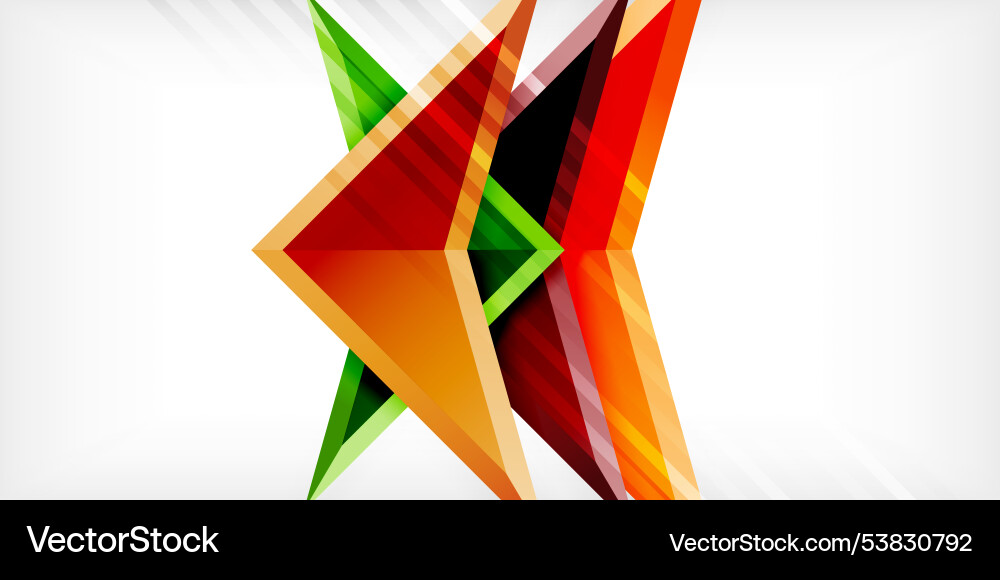 Abstract background color triangles and arrows Vector Image
