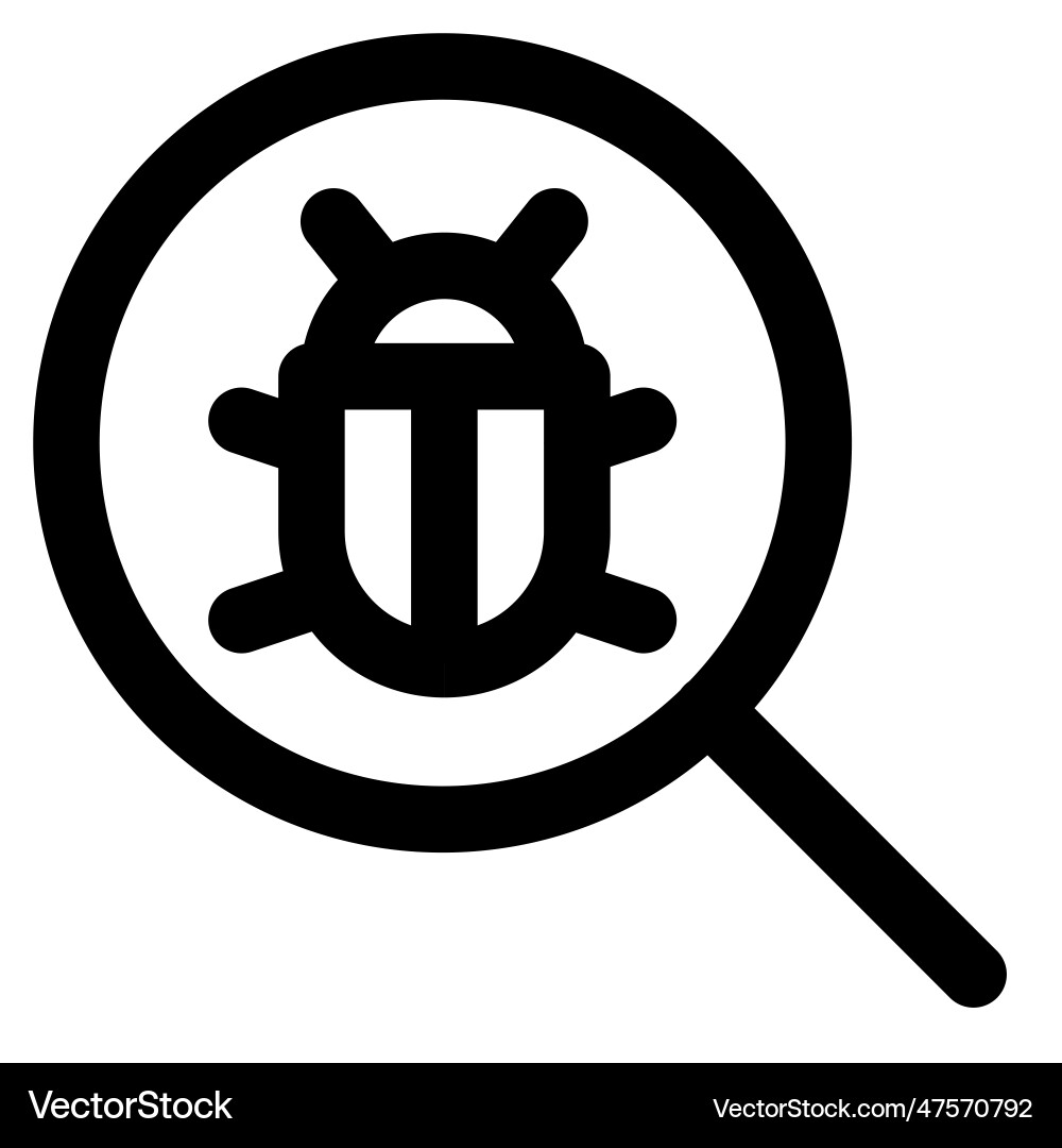 Antivirus tool help in identifying system bugs Vector Image