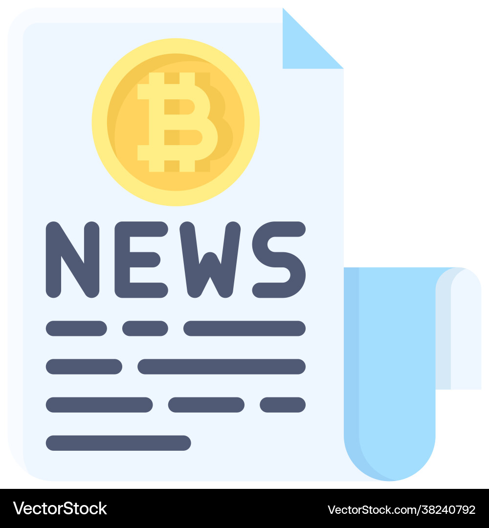 Bitcoin news icon cryptocurrency related – Royalty-Free Vector | VectorStock