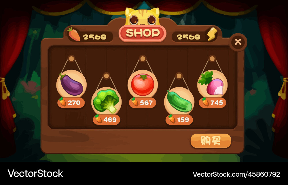 Complete set of level button game ui pop-up icon Vector Image