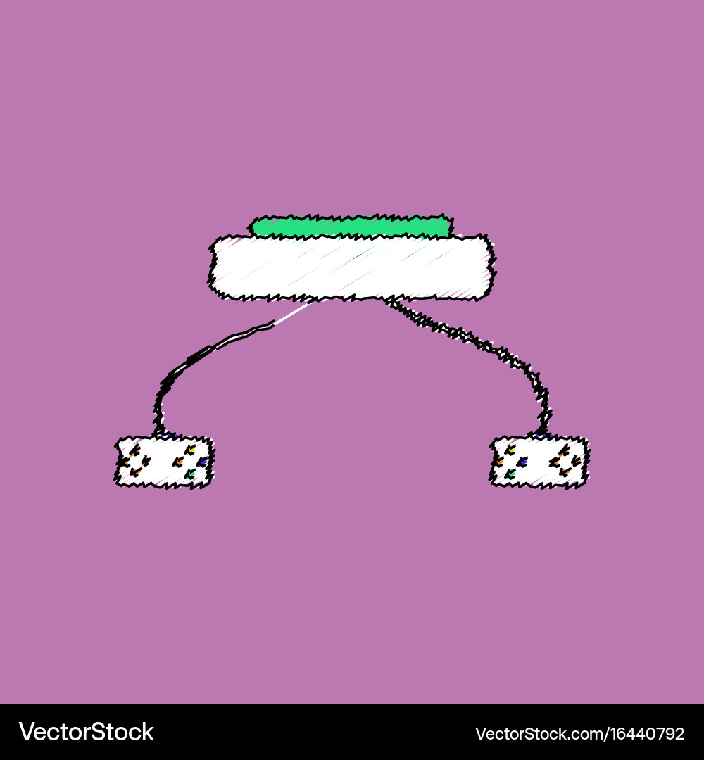 Flat shading style icon children game console Vector Image