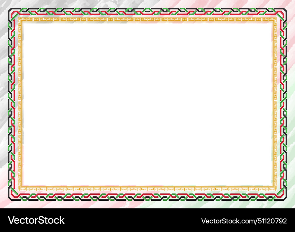 Horizontal frame and border with malawi flag Horizontal frame and border with malawi flag vector image