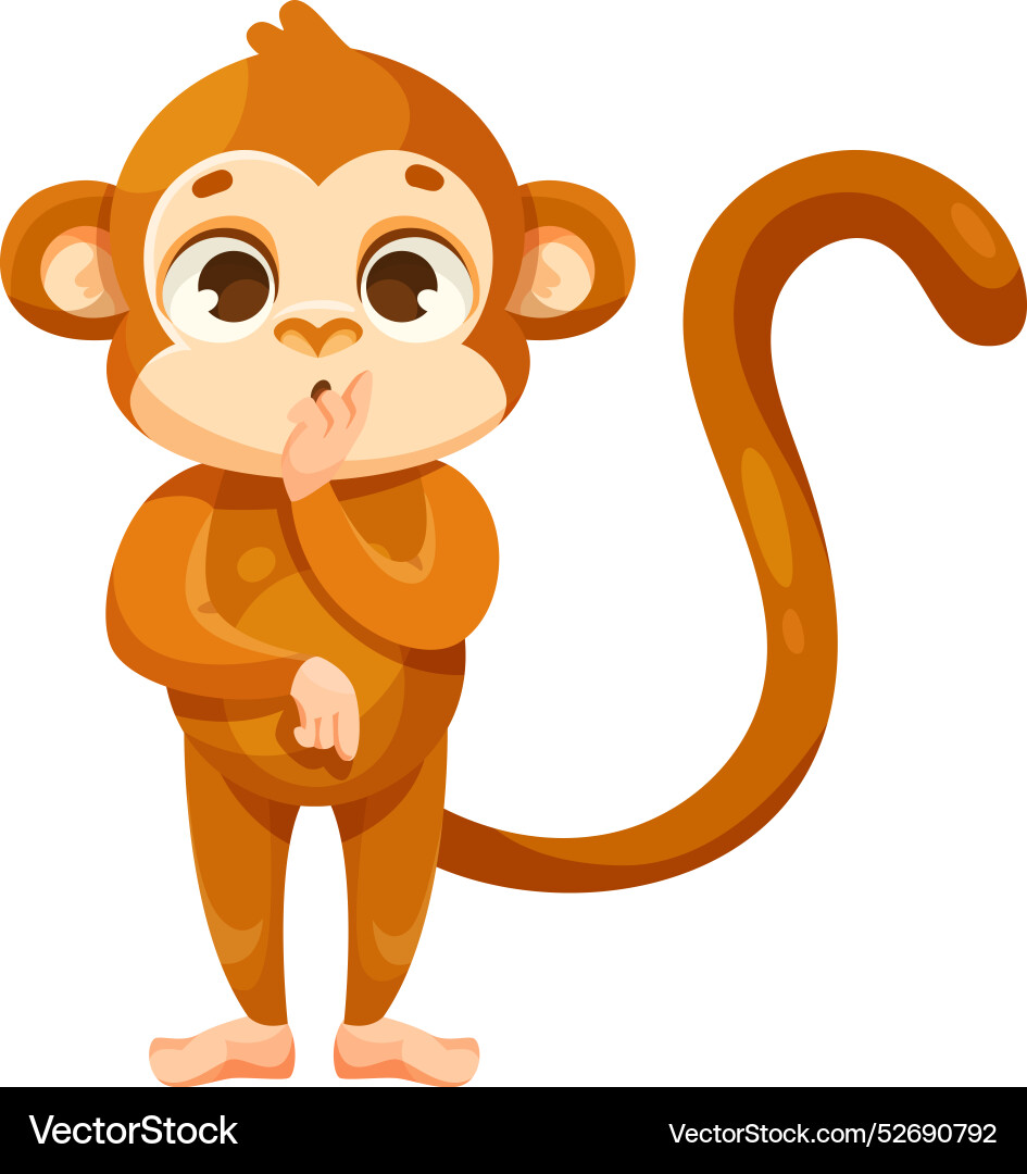 Playful Monkey Charakter Vektorbild