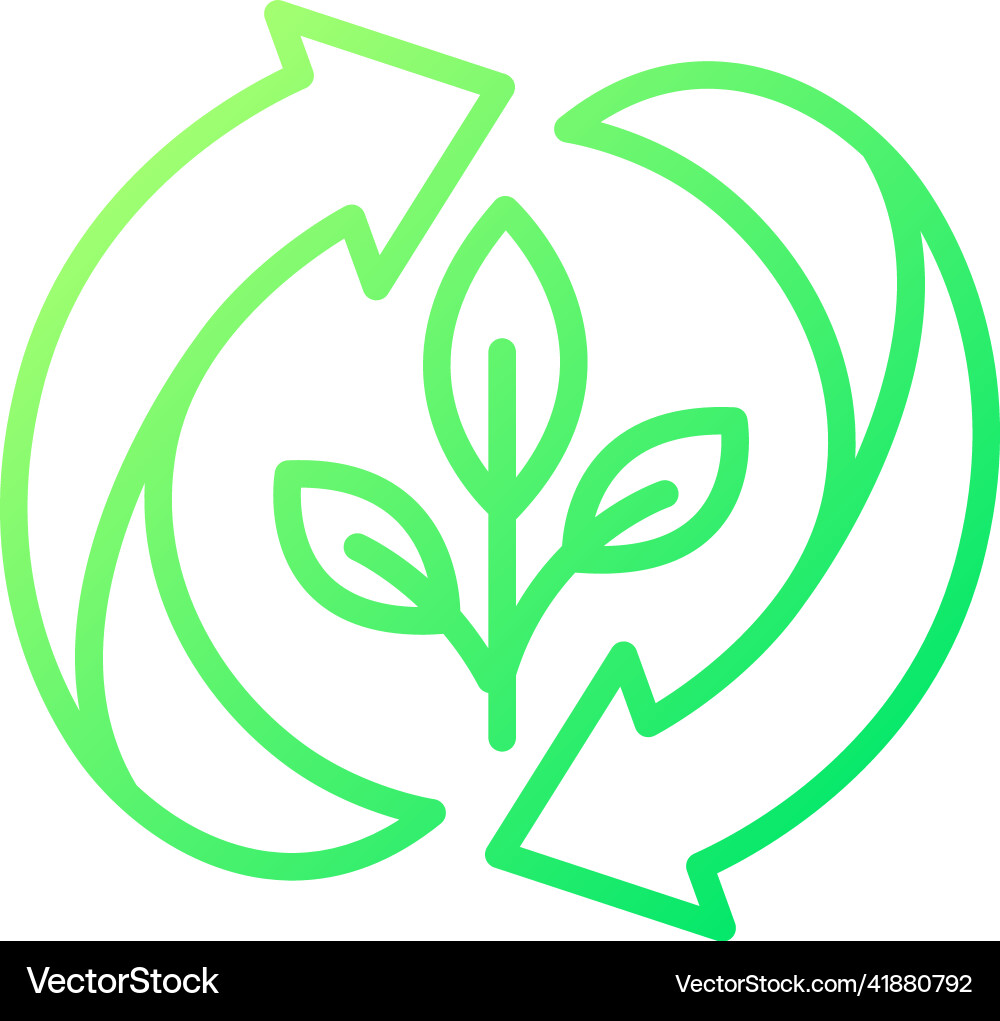 Regrowing gradient linear icon Vector Image