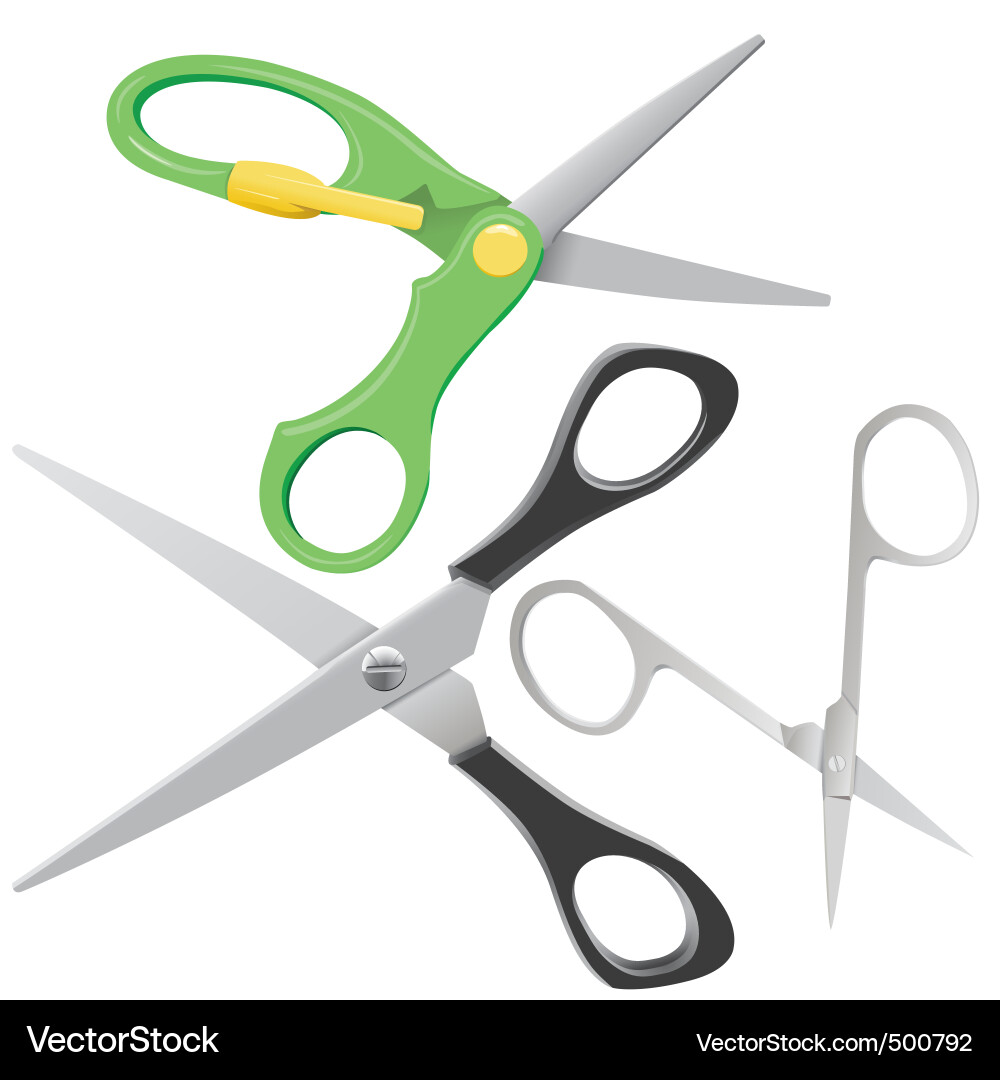 Scissors set Vector Image