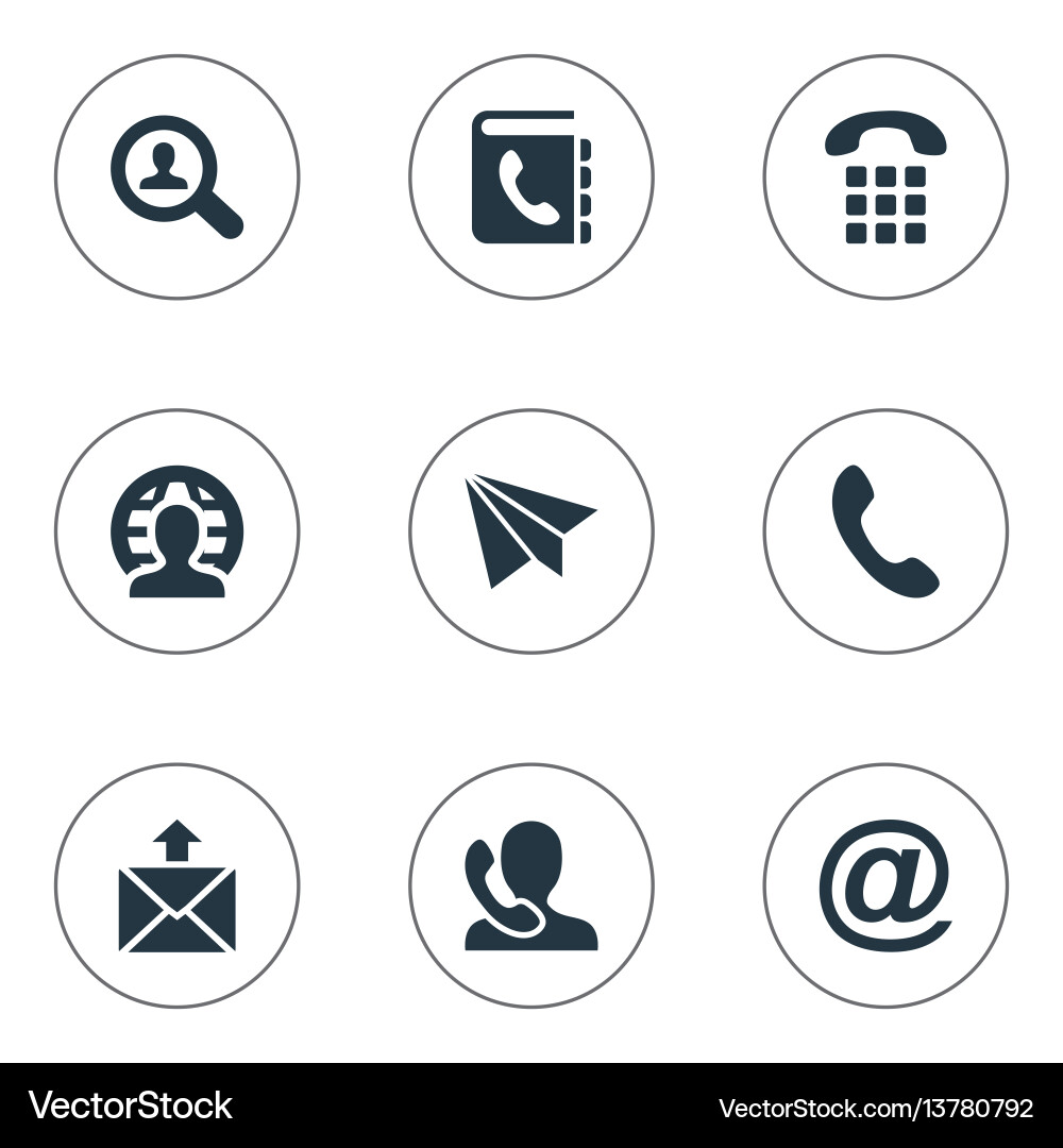Set of simple connect icons Set of simple connect icons vector image