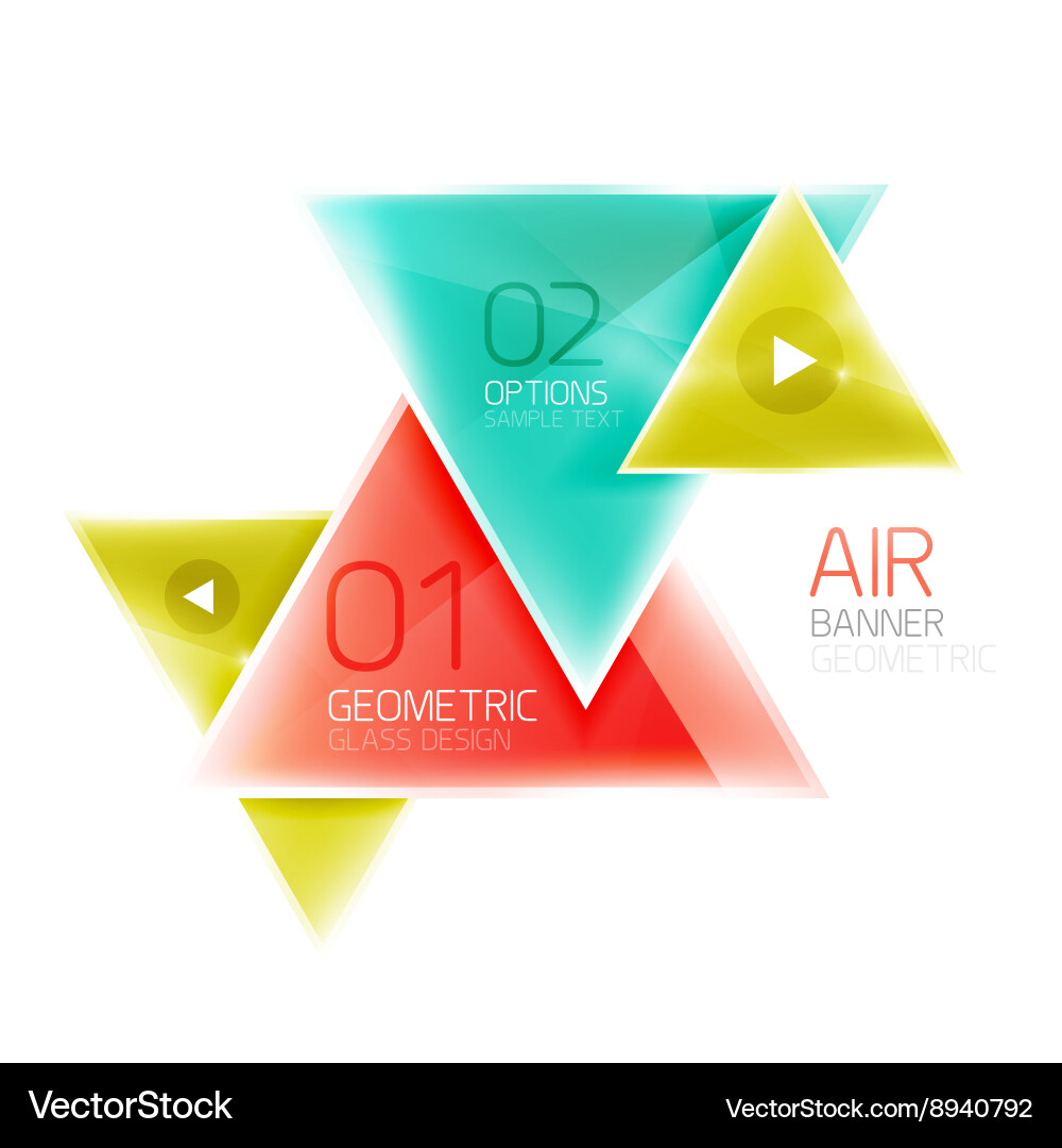Shiny triangle abstract background Vector Image
