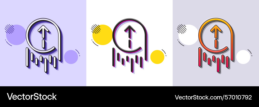 Swipe up line icon scrolling arrow sign landing Swipe up line icon scrolling arrow sign landing vector image