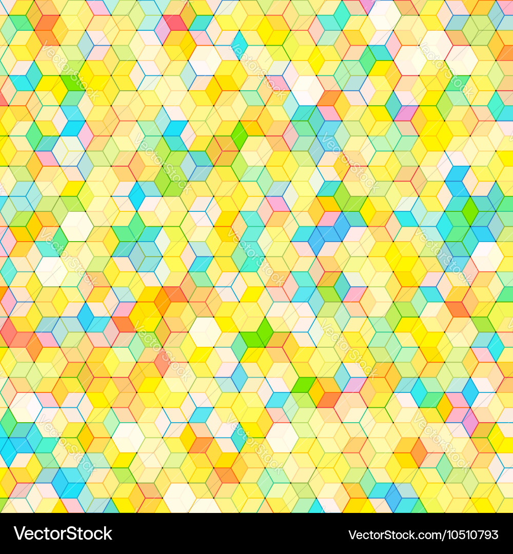 Abstract background with colorful hex polygons vector image
