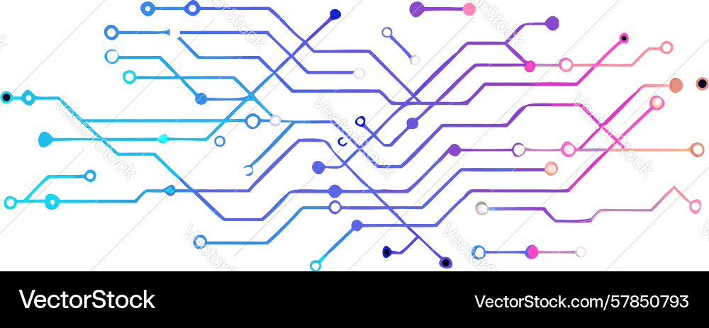 Abstract circuit board lines modern tech design vector image