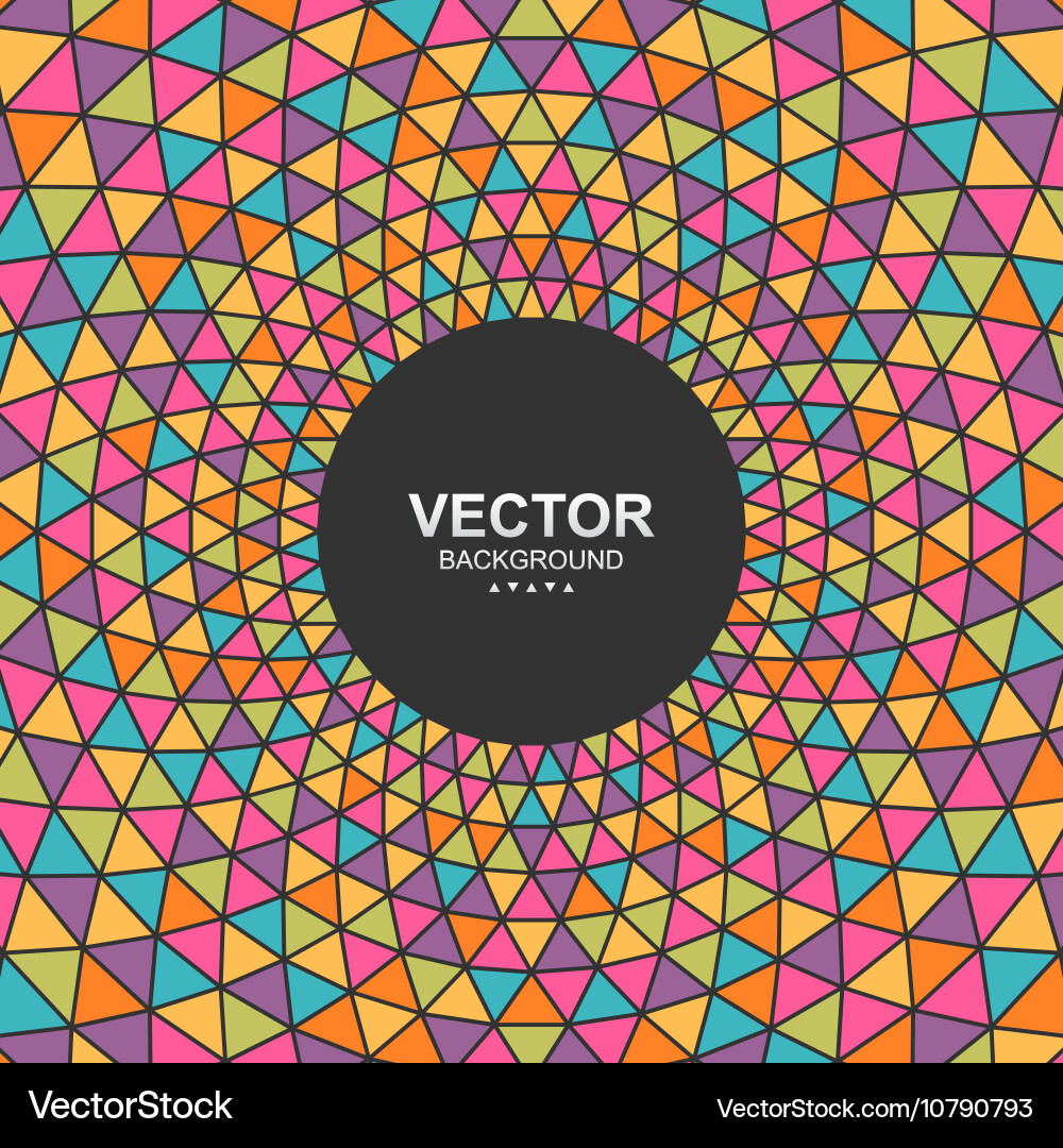 Abstract colorful triangle background with place Vector Image