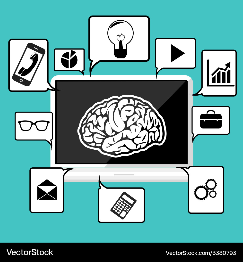 Concept of web application for business vector image