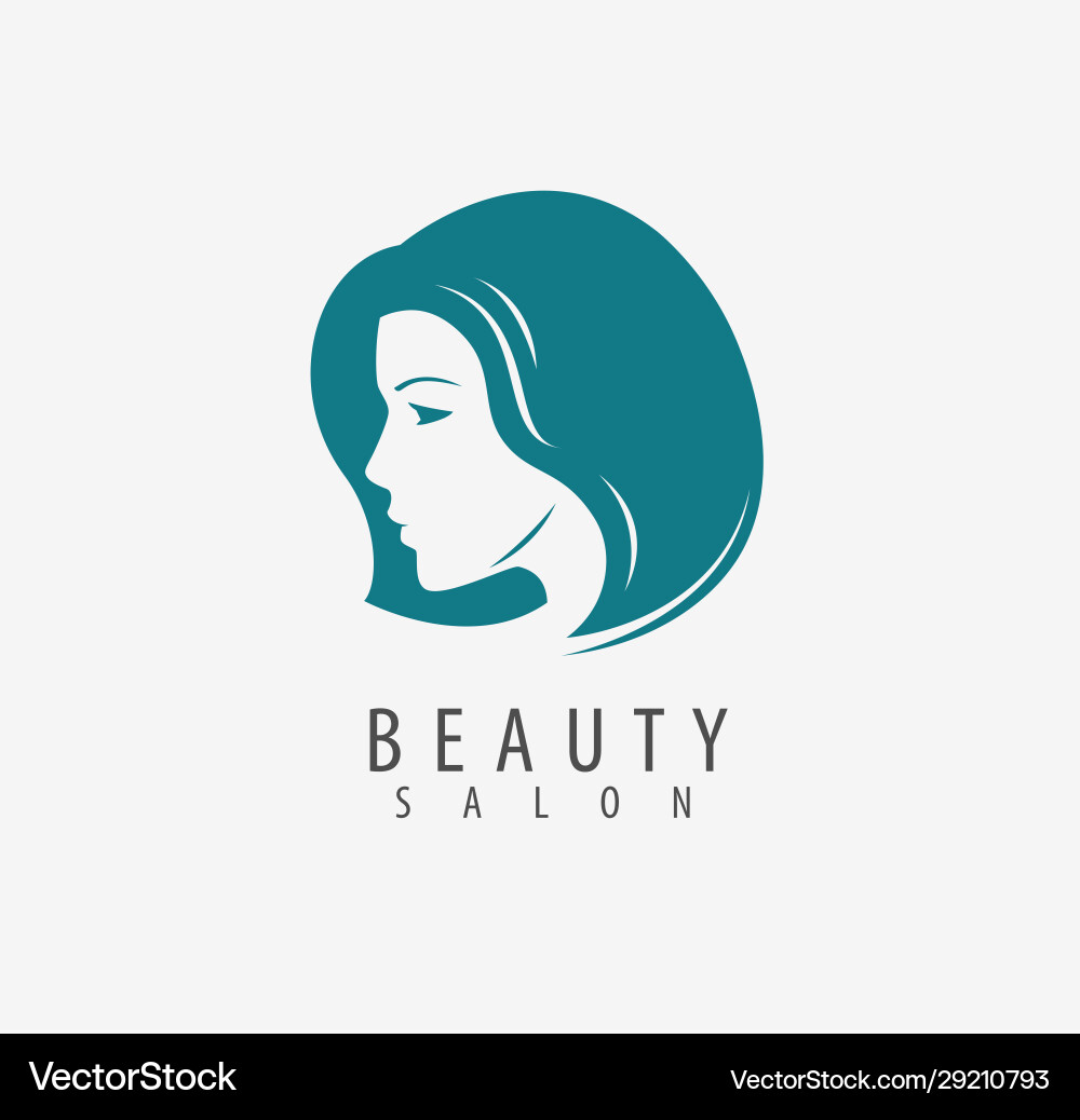 Elegant Beauty Salon Portrait vector image