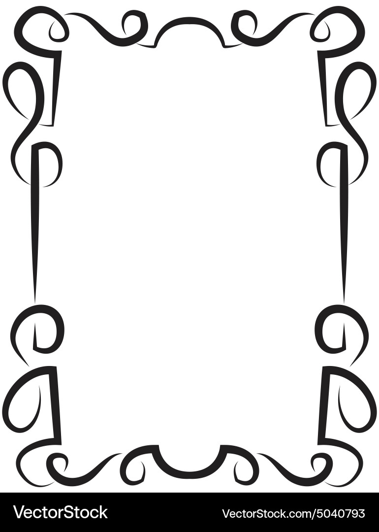 Elegant framework for design vector image