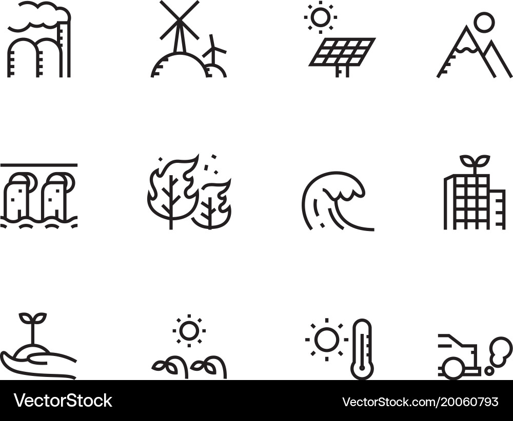 Environment outline icon Vector Image