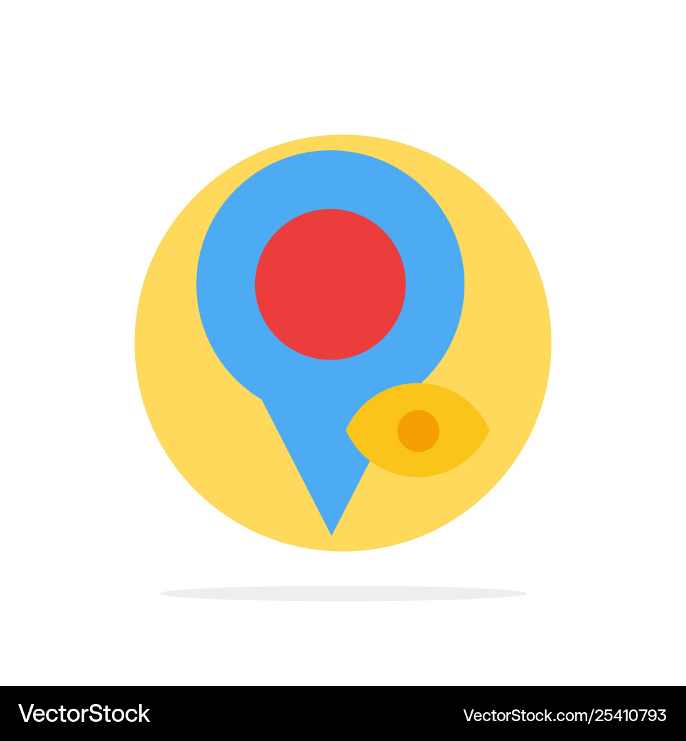 Eye location map pointer abstract circle Eye location map pointer abstract circle vector image