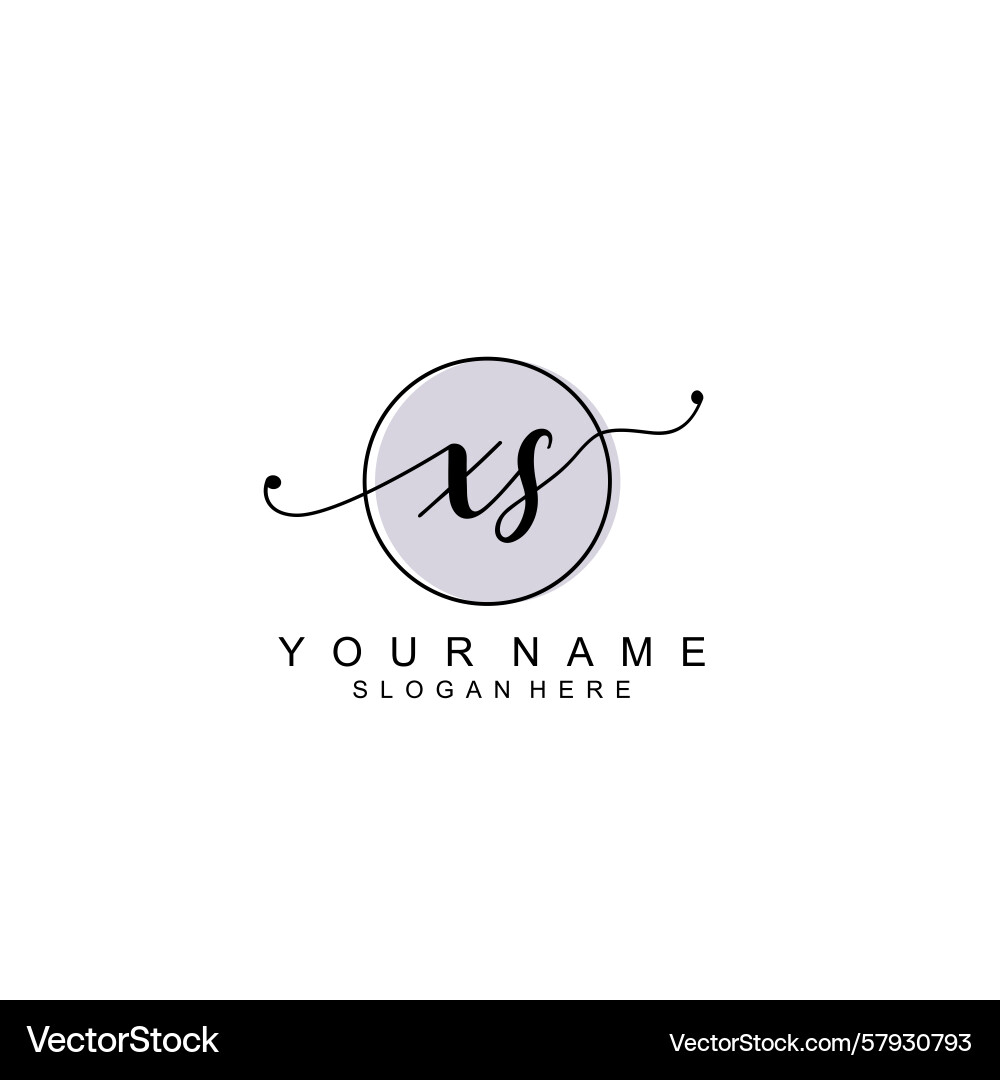 Handwriting logo concepts with initial xs Vector Image