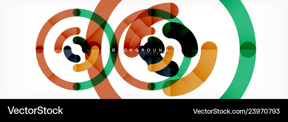 Outlined Circles Abstract Background Vector Image