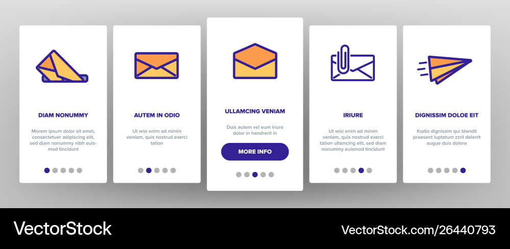 Send message linear onboarding Vector Image