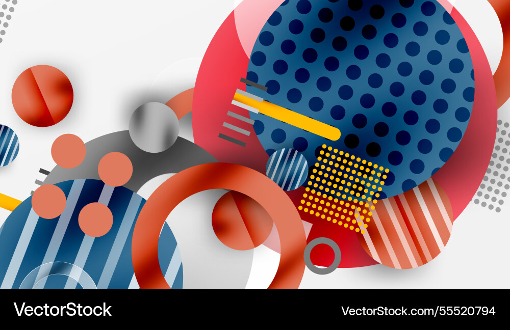 Abstract circle design with overlapping Vector Image
