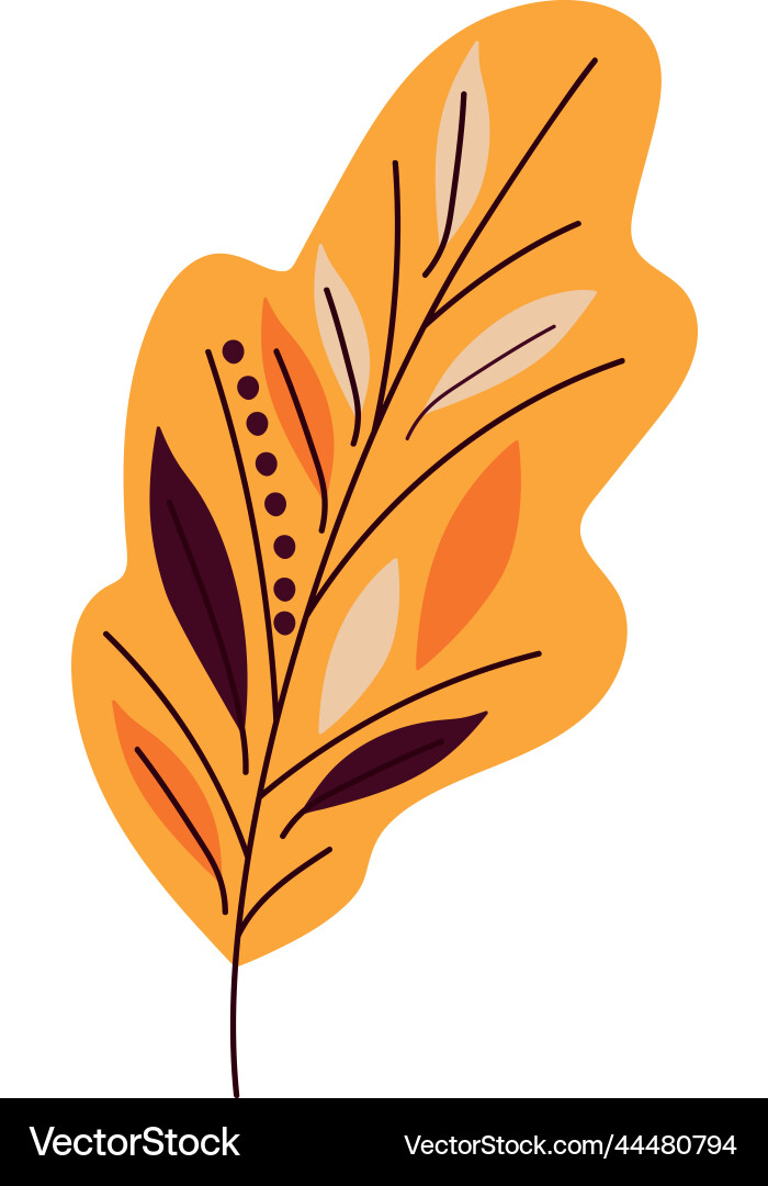 Abstract Fall Leaf Pattern vector image