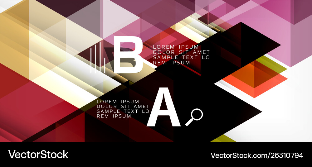 Abstract triangle pattern colorful backdrop Vector Image