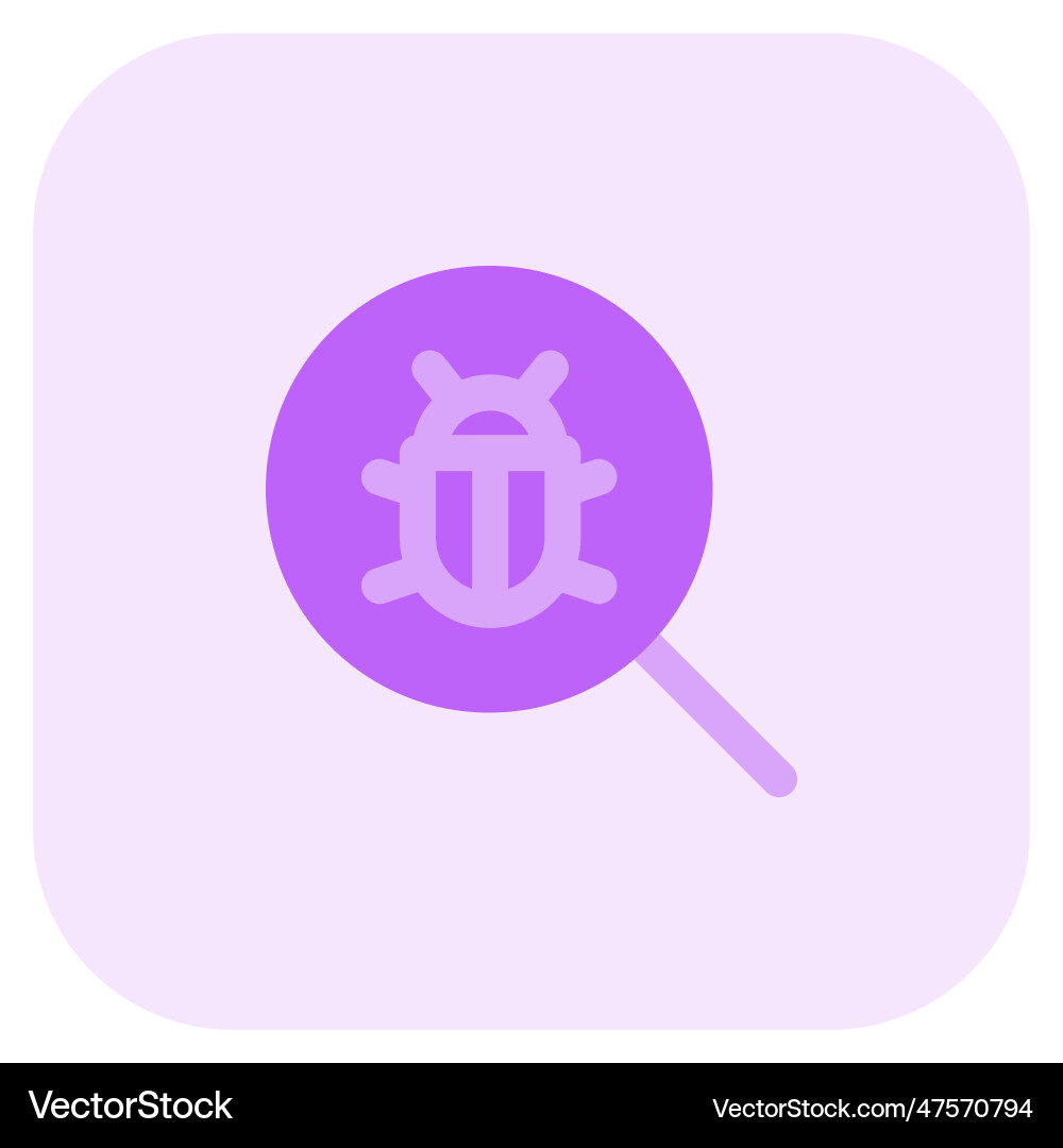 Antivirus tool help in identifying system bugs Vector Image
