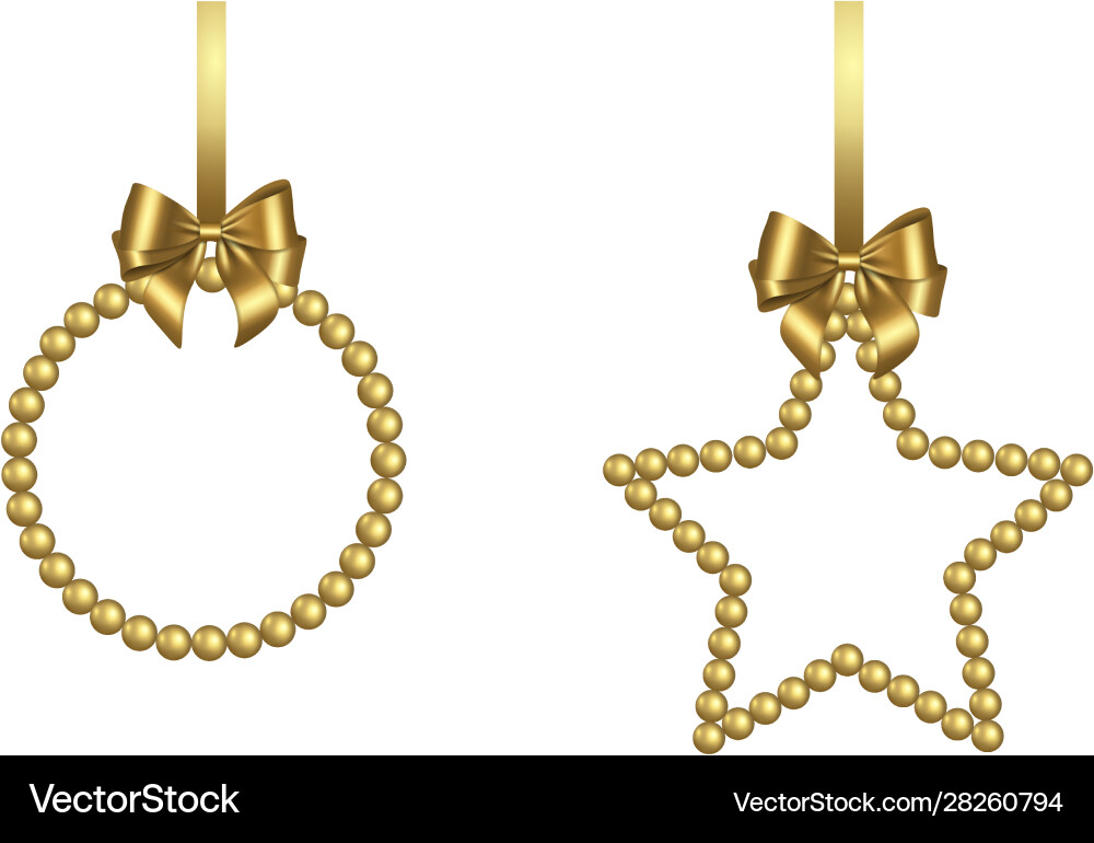 Christmas gold frames Royalty Free Vector Image