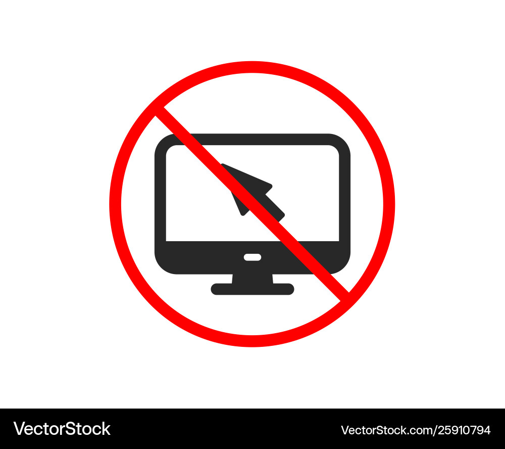 Computer or monitor icon mouse cursor sign Computer or monitor icon mouse cursor sign vector image