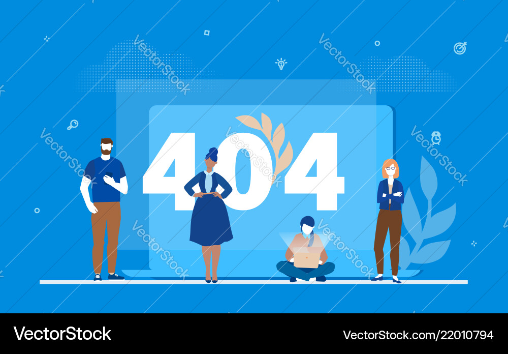 Error 404 page - flat design style colorful Error 404 page - flat design style colorful vector image