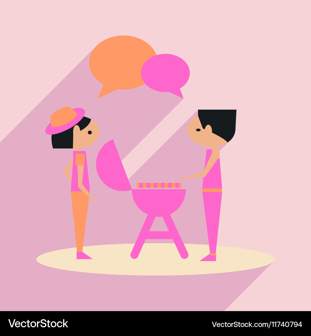 Flat with shadow icon and mobile application vector image