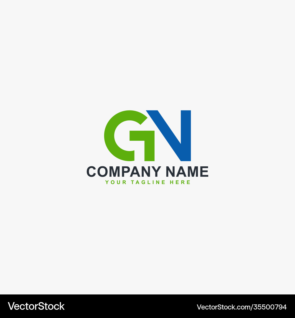 GN Monogram Logo - Modern Initials vector image